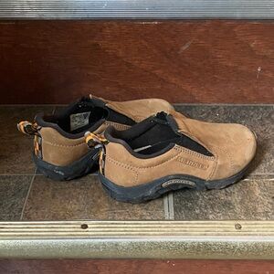 Merrell Toddler Tan and Black Slip-On Loafers